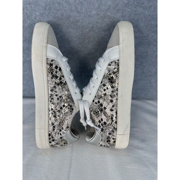 Vintage Havana Woman’s Sz 7 Metallic/silver Snake Skin Star Sneakers Alessandra - Picture 6 of 9